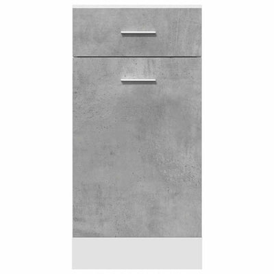 Alalipastokaappi betoninharmaa 40x46x81,5 cm lastulevy