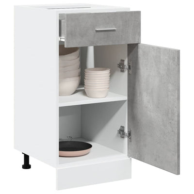 Alalipastokaappi betoninharmaa 40x46x81,5 cm lastulevy