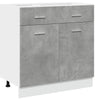 Alalipastokaappi betoninharmaa 80x46x81,5 cm lastulevy