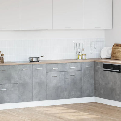 Betoninharmaa alalipastokaappi Pompilas 80x46x81,5cm (lastulevy)