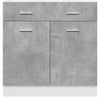 Alalipastokaappi betoninharmaa 80x46x81,5 cm lastulevy