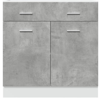 Alalipastokaappi betoninharmaa 80x46x81,5 cm lastulevy