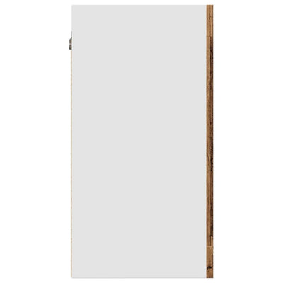 Seinäkaappi lasilla vanha puu 40x31x60 cm lastulevy