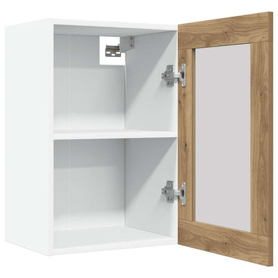 Tammi riippuva lasikaappi käsityöläinen Pompilas 40x31x60cm (puinen)