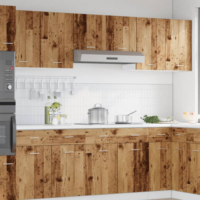 Seinäkaapit 2 kpl Vanha Puu 50x31x60 cm lastulevy