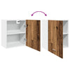 Seinäkaapit 2 kpl Vanha Puu 50x31x60 cm lastulevy