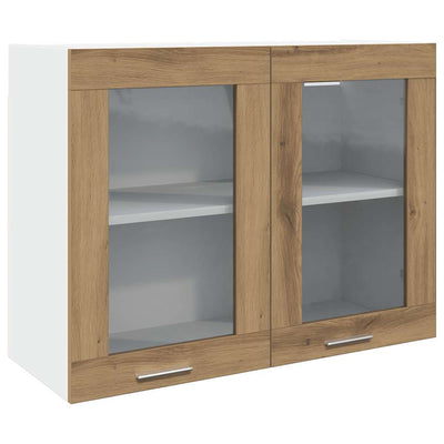 Riippuva lasikaappi Käsityöläinen tammi 80x31x60cm tekninen puu