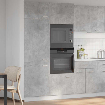Kaappi jääkaapille betoninharmaa 60x57x207 cm lastulevy