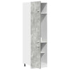 Kaappi jääkaapille betoninharmaa 60x57x207 cm lastulevy