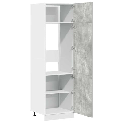 Kaappi jääkaapille betoninharmaa 60x57x207 cm lastulevy