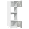 Mikroaaltouunin kaappi betoninharmaa 60x57x207 cm lastulevy