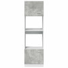 Mikroaaltouunin kaappi betoninharmaa 60x57x207 cm lastulevy