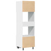 Mikroaaltouunin kaappi betoninharmaa 60x57x207 cm lastulevy