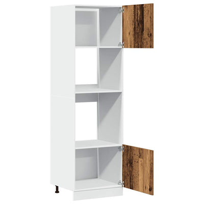 Mikroaaltouunin kaappi Vanha Puu 60x57x207 cm lastulevy