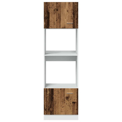 Mikroaaltouunin kaappi Vanha Puu 60x57x207 cm lastulevy