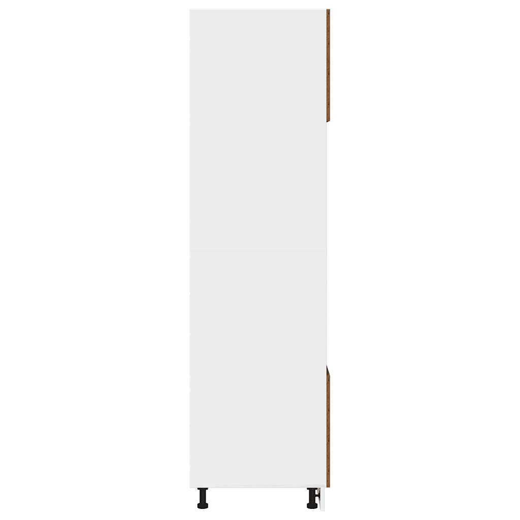 Vanha puu mikroaaltouunin kaappi Pompilas 60x57x207cm (lastulevy)