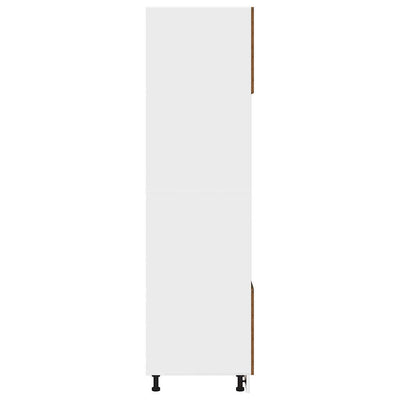 Vanha puu mikroaaltouunin kaappi Pompilas 60x57x207cm (lastulevy)