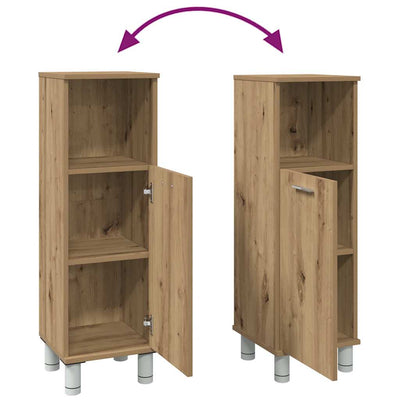 Käsityöläinen tammi kylpyhuoneen kaappi Alecolina 30x30x95cm (puinen)