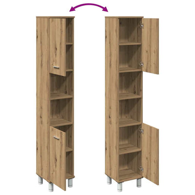 Artesaani tammi kylpyhuoneen kaappi Staji 30x30x179cm (puinen)