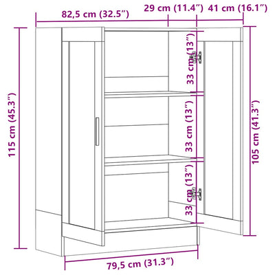 Vanha puu kirjahylly Mable 82,5x30,5x115cm (puinen)