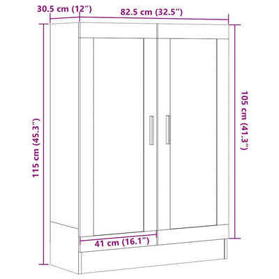 Kirjakaappi artesaani tammi 82,5x30,5x115 cm tekninen puu