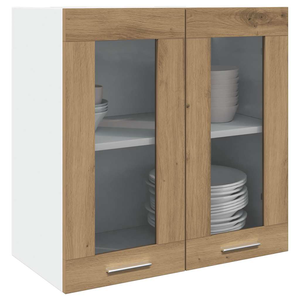 Tammi keittiön seinäkaappi Pompilas 60x31x60cm (lasiovella käsityöläinen)