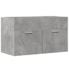 Allaskaappi korkeakiilto betoninharmaa 80x38,5x46 cm lastulevy