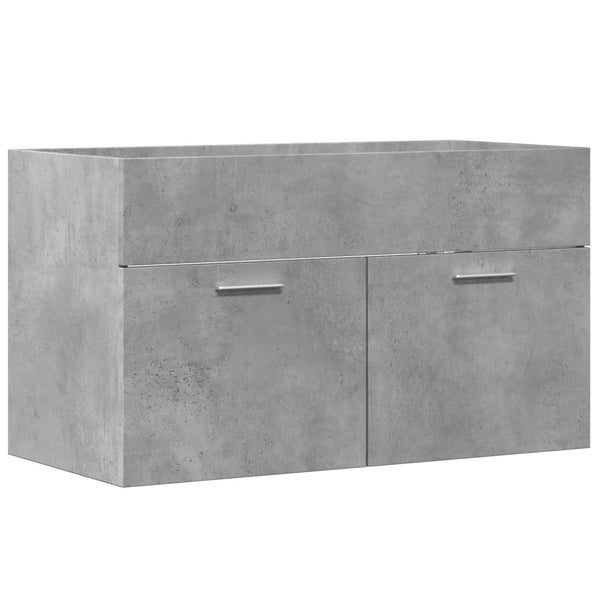 Allaskaappi korkeakiilto betoninharmaa 80x38,5x46 cm lastulevy