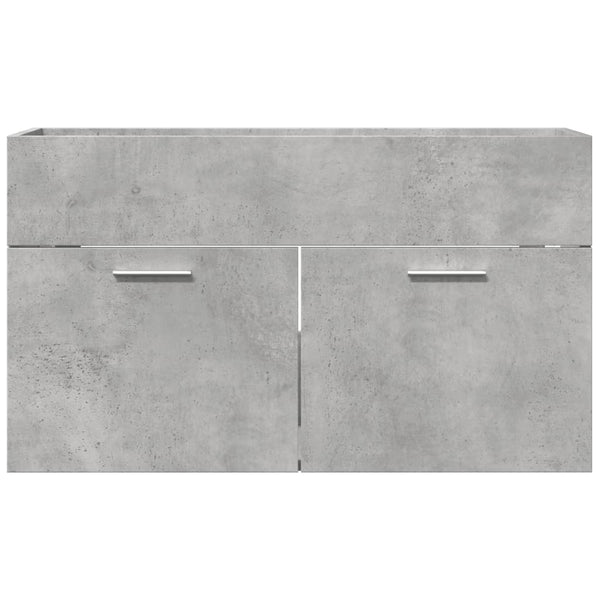 Allaskaappi korkeakiilto betoninharmaa 80x38,5x46 cm lastulevy