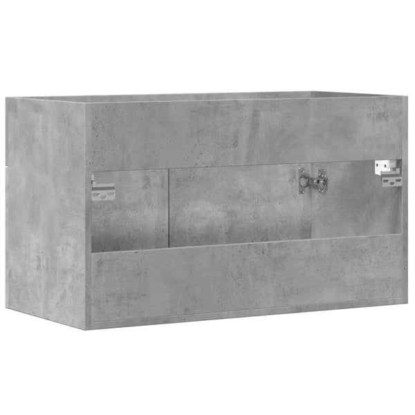 Allaskaappi korkeakiilto betoninharmaa 80x38,5x46 cm lastulevy