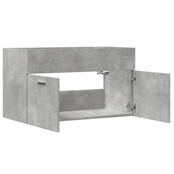 Allaskaappi korkeakiilto betoninharmaa 80x38,5x46 cm lastulevy