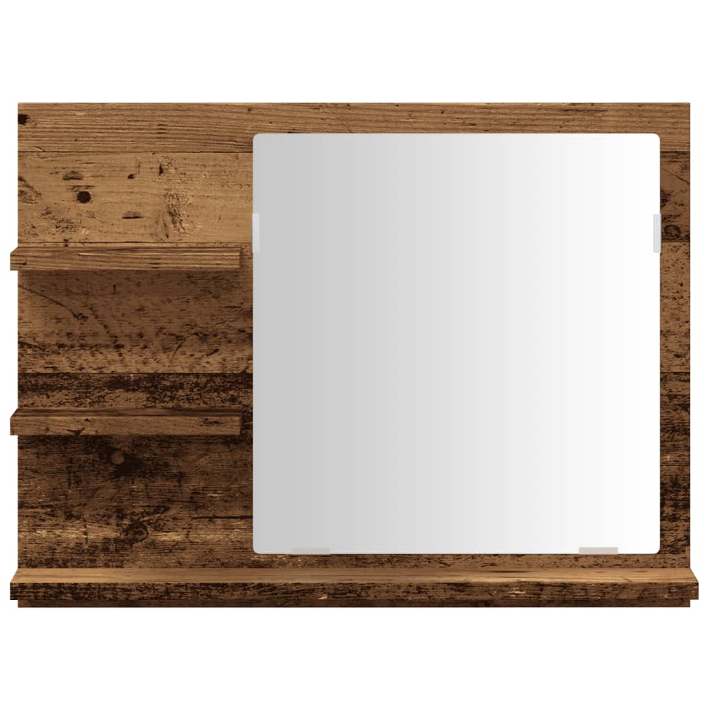 Vanha puu kylpyhuoneen peilikaappi Destini 60x10,5x45cm