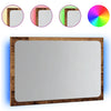 Kylpyhuoneen peili LED-valoilla vanha puu 60x8,5x38 cm