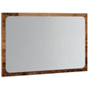 Kylpyhuoneen peili LED-valoilla vanha puu 60x8,5x38 cm