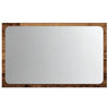Kylpyhuoneen peili LED-valoilla vanha puu 60x8,5x38 cm
