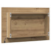 Kylpyhuoneen peili LED-valoilla artesaani tammi 60x8,5x38 cm
