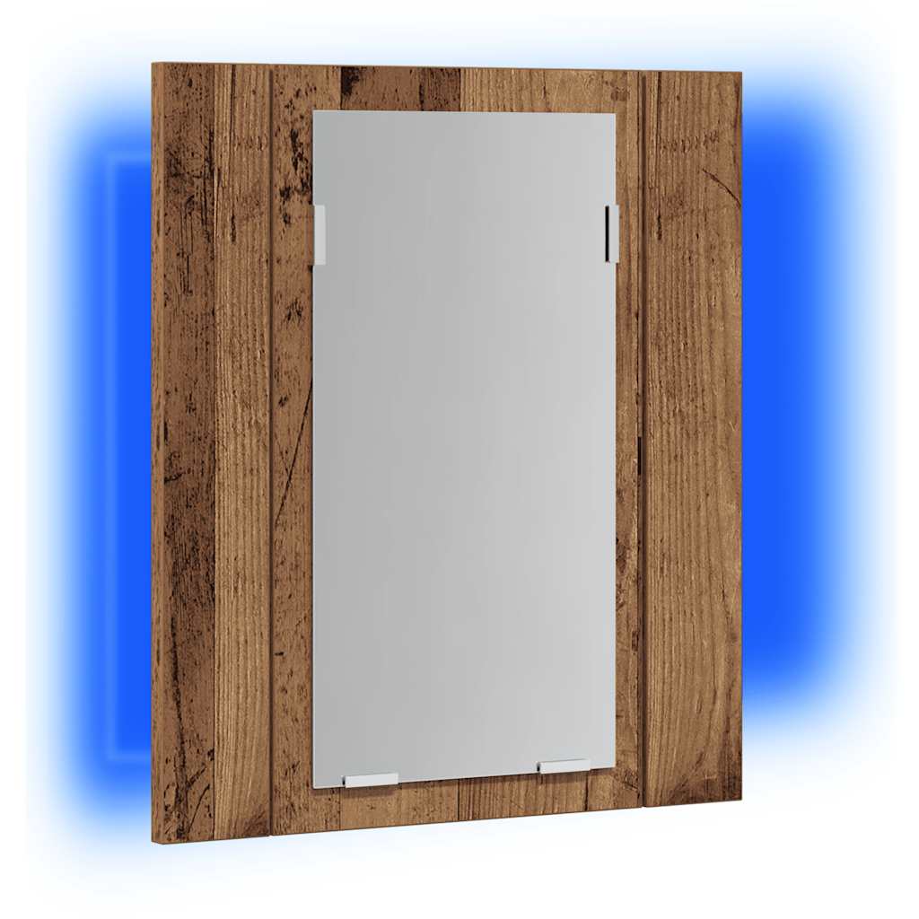 Vanha puu led peilikaappi Leun 40x12x45cm (puinen)