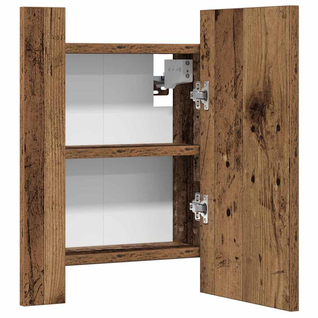 Vanha puu led peilikaappi Leun 40x12x45cm (puinen)