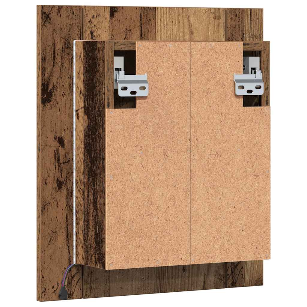 Vanha puu led peilikaappi Leun 40x12x45cm (puinen)