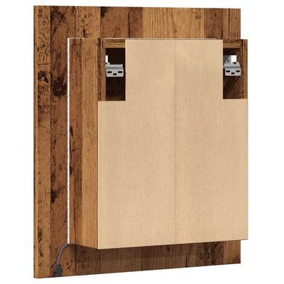 LED peilikaappi vanha puu 40x12x45 cm tekninen puu