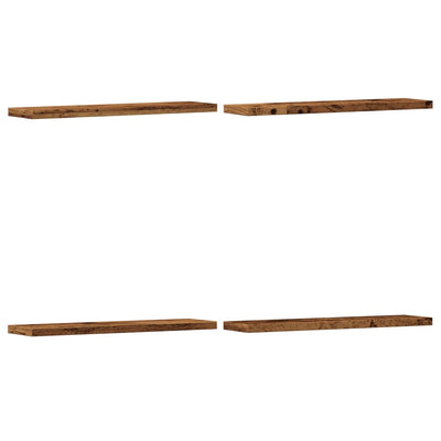 Seinähyllyt 4 kpl vanha puu 40x10x1,5 cm tekninen puu