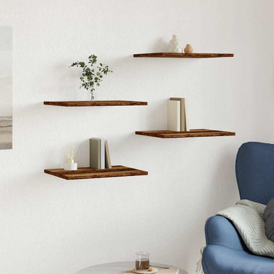 Vanha puu kirjahyllytasot Vasiu 40x30x1,5cm (4 kpl lastulevy)