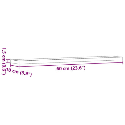 Artesaani tammi kirjahyllytasot Vasiu 60x10x1,5cm (4 kpl lastulevy)