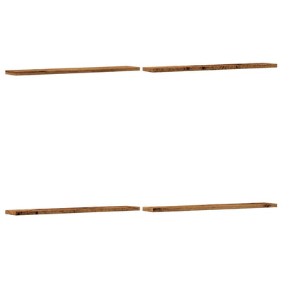 Seinähyllyt 4 kpl vanha puu 60x20x1,5 cm tekninen puu