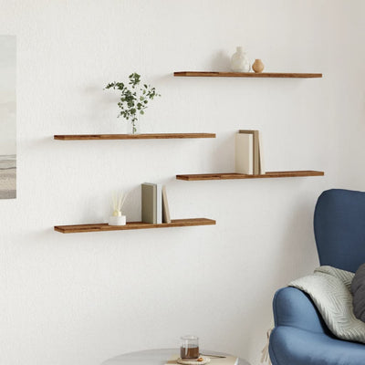 Seinähyllyt 4 kpl vanha puu 60x20x1,5 cm tekninen puu