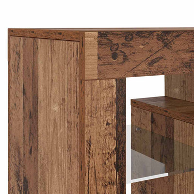 Vanha puu tv-kaappi led-valoilla Lupeanu 120x36,5x40cm (teknillinen puu)