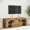 TV-kaappi LED-valoilla käsityöläinen tammi 120x36,5x40 cm