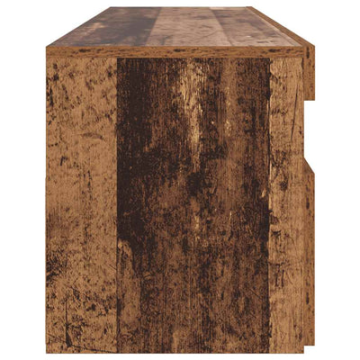 Vanha puu tv-kaappi led-valoilla Noela 90x35x40cm (teknillinen puu)