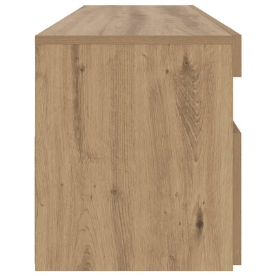 Käsityöläinen tammi tv-kaappi led-valoilla Noela 90x35x40cm