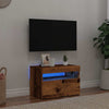 TV-kaappi LED-valoilla Old Wood 60x35x40 cm Engineered Wood